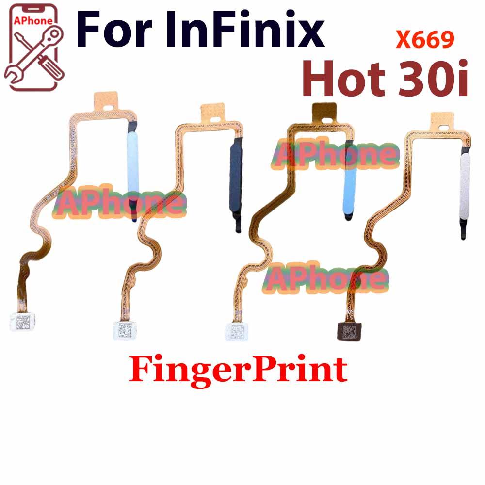 สําหรับ Infinix Hot 30i X669 X669C X669D เซ็นเซอร์ลายนิ้วมือเปิดปิดปุ่ม Flex