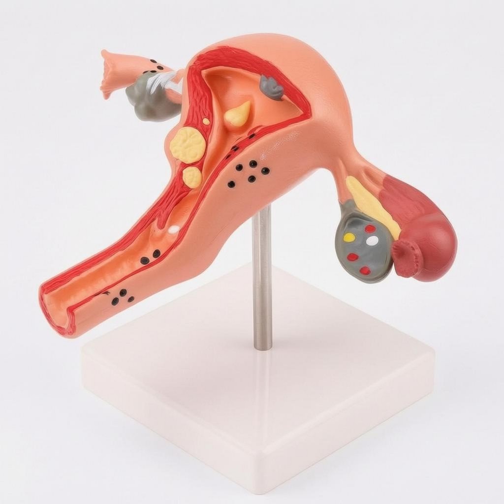 มดลูก Ovary Anatomical Model Multi-Color Educational Aid สําหรับห้องเรียน