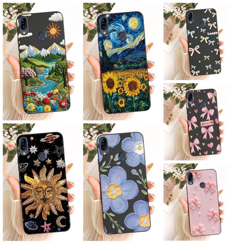 สําหรับ Asus Zenfone Max Pro M1 ZB601KL ปลอกยอดนิยม Sunflower Bow ซิลิโคนนุ่มเคสโทรศัพท์สําหรับ Asus