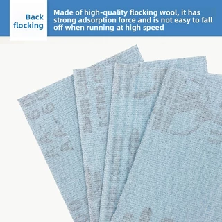 กระดาษทรายแห้งขายส่งโลหะบดและแผ่นขัดกระดาษทราย 100*75 สีขาว Flocked Backing กระดาษทราย