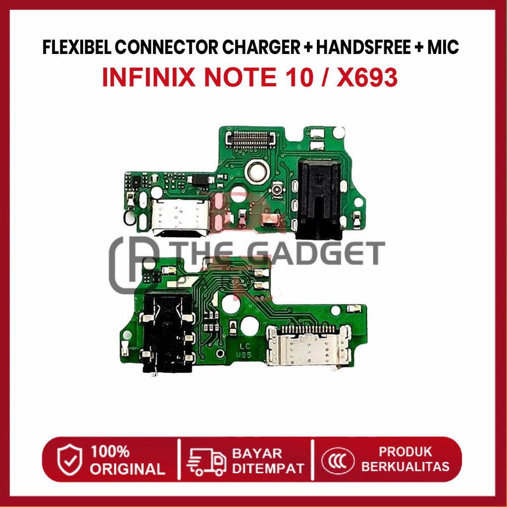 FLEXIBLE CONNECTOR CHARGER INFINIX NOTE 10 / X693 CONNECTOR HANDSFREE + MIC ORI