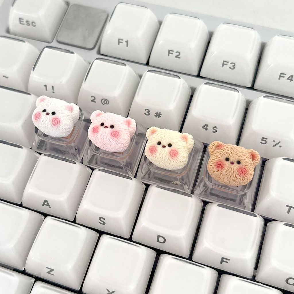 ((เฉพาะปุ่มกด, ไม่ใช่คีย์บอร์ด) ยอดนิยม Lena Bear Creative Keycap Limited Light โปร่งแสงที่กําหนดเอง