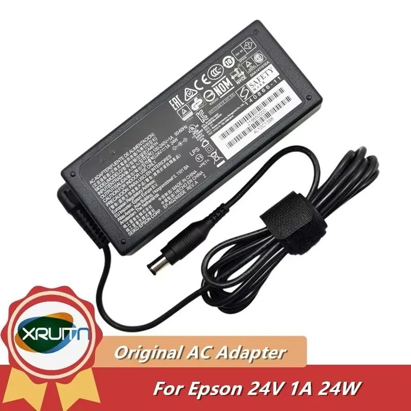 ของแท้ 24V 1A Charger WF-110 A462E A461H อะแดปเตอร์ AC สําหรับ Epson WF-100 DS-410 530II เครื่องพิมพ