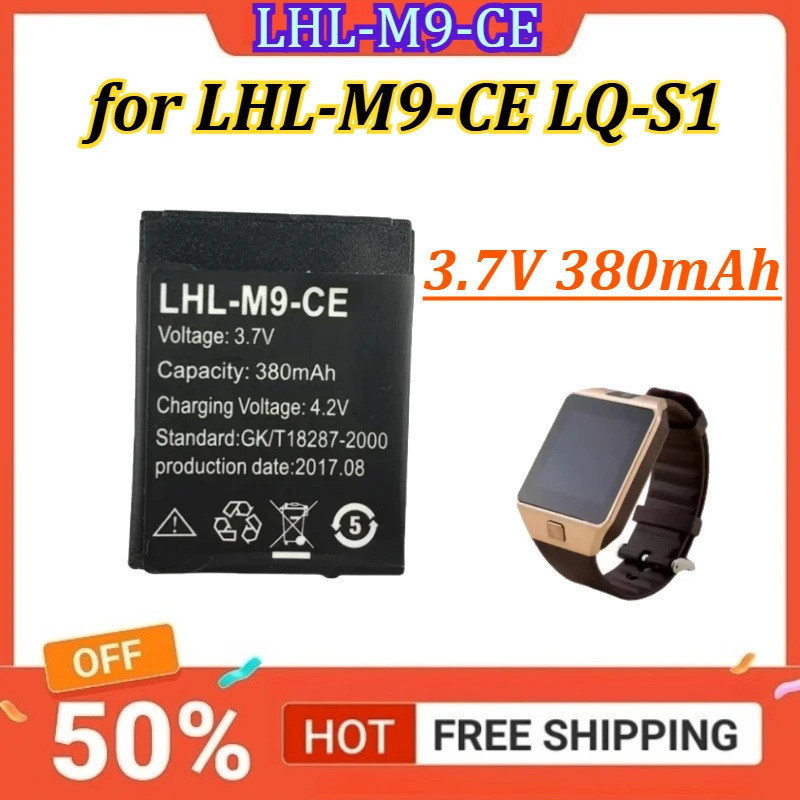 LHL-M9-CE 3.7V 380mAh แบตเตอรี่นาฬิกาอัจฉริยะสําหรับ LHL-M9-CE LQ-S1 แบตเตอรี่