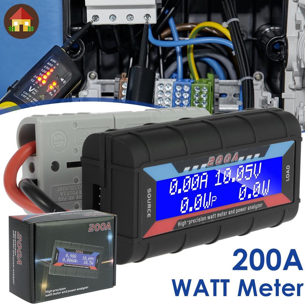 200A DC Digital Monitor Professional DC Battery Monitor Meter LCD Volt Amp Watt Power Analyzer SHOPTKC6599