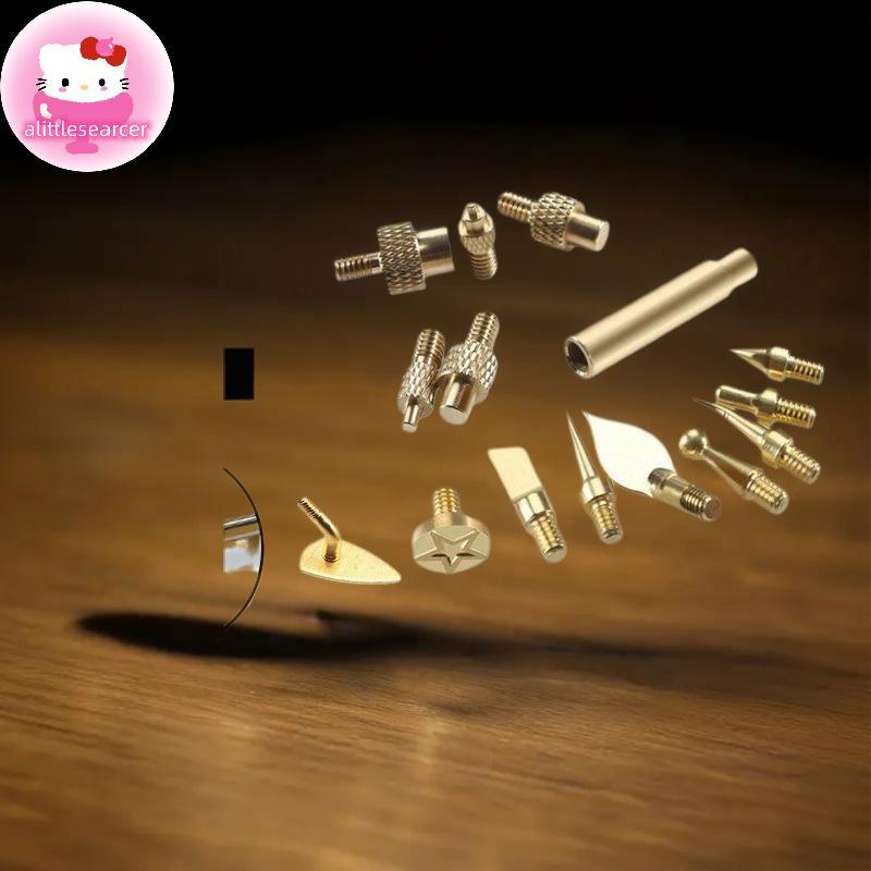Alittlesearcer 7/9/10Pcs ความร้อนใส่ Nut Iron Tip M2 M3 M4 M5 M6 M8 ด้ายทองเหลืองฝังชุดเครื่องมือสํา