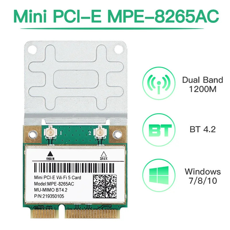Mini pcie อะแดปเตอร์ Wifi สําหรับ 9260 9260HMW 2.4G/5GHz บลูทูธ 5.0 802.11AC การ์ดเครือข่ายไร้สายดีก