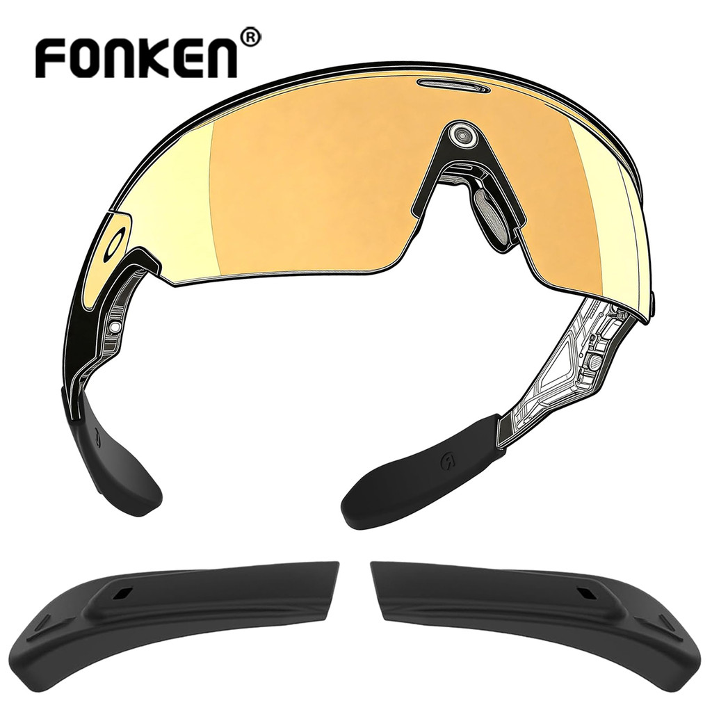 Fonken 2 ชิ้นแว่นตาหูสําหรับ Oak-ley Meta Vanguard แว่นตาสมาร์ทอุปกรณ์เสริม Anti-Slip ซิลิโคน Eye แว