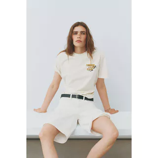 H&M(เอชแอนด์เอ็ม) เสื้อยืดโอเวอร์ไซส์พิมพ์ลาย ผู้หญิง 1354324_1