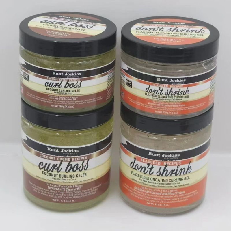 Curling จัดแต่งทรงผมเจล Flaxseed Curingl Gel ครีมมะพร้าว Essence Curling Gel Hair Cream Hair Care Beauty 6-20