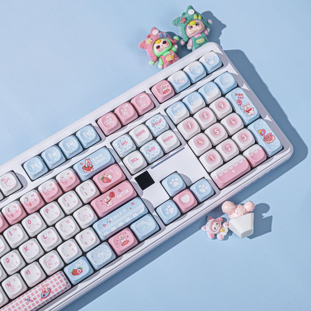 【พร้อมส่งจากไทย】Yorkshire Thai Keycaps ความงามสูงน่ารักการ์ตูน Keycaps MOA High PBT Profile Dye-subl