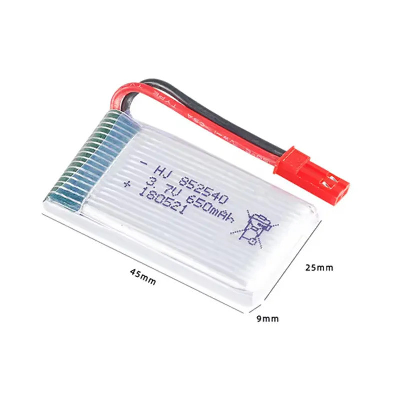 3.7V 650mAh 852540 แบตเตอรี่ Lipo สําหรับ Syma X5HC X5HW RC Quadcopter อะไหล่ 3.7V Drone แบตเตอรี่แล