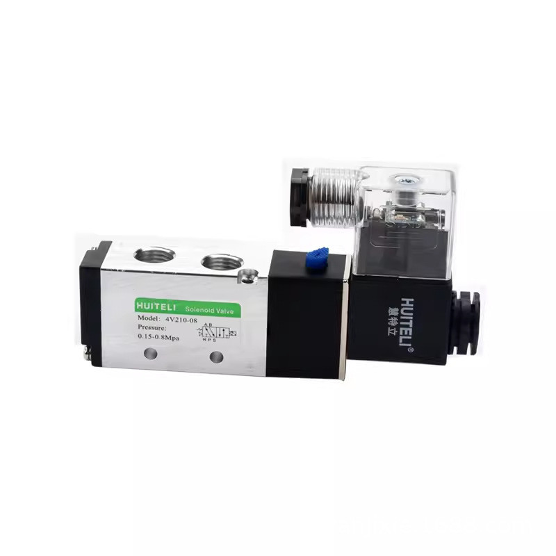 HUITELI วาล์วไฟฟ้านิวเมติก 4V210-08AC220V 4V210-08DC24V