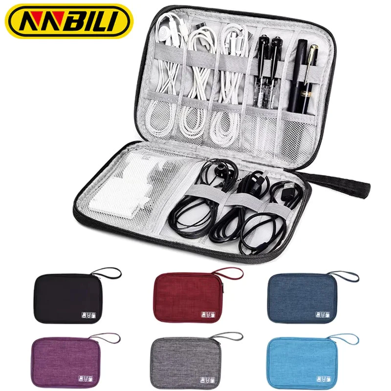 NNBILI Digital Gadget Storage Bag Organizer Case for USB Charger Phone Headphone