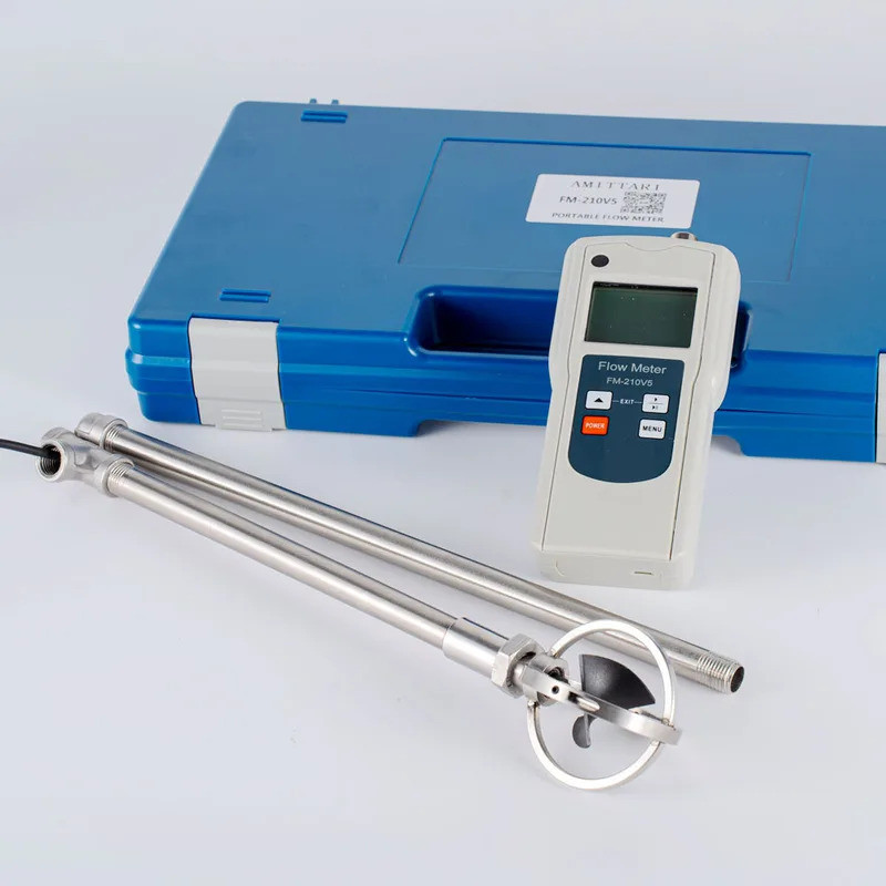Digital Flow Meter FM-210V5 แบบพกพา Flow Meter 0.01-5.0 m/s Flow Rate Nullah River Farmland ชลประทาน