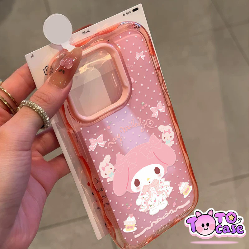 เคส TPU ลายกระต่ายขาวการ์ตูน จุดโพลก้าสีขาว เข้ากับ IPhone 13 16 14 17 15 12 11 Pro Max 12 13 14 Pro 15 Plus