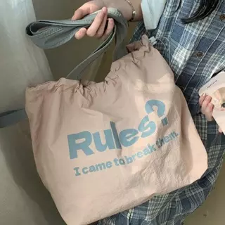 Miss_J พร้อมส่งจากกทม🎀กระเป๋าสะพายไหล่ไนลอนน้ำหนักเบา พับได้ กันน้ำ