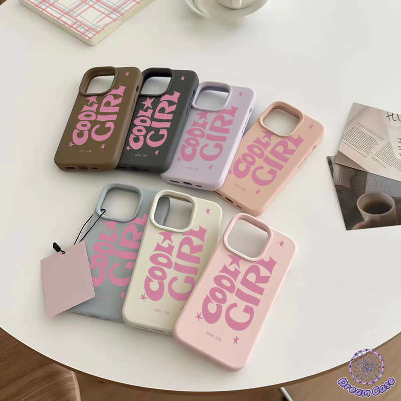 เคสเหลวป้องกันรอย ลายCOOL GIRL สไตล์ฮิต เข้ากันได้กับ IPhone 17 13 16E 11 15 12 14 16 Pro Max 14 Pro 14 15 16 Plus