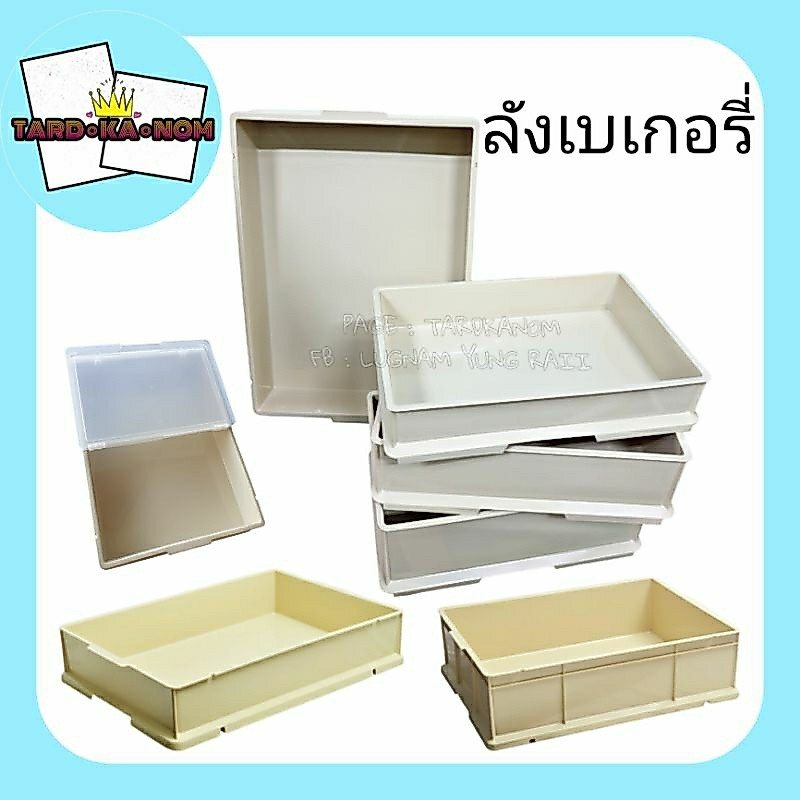 ลังเบเกอรี่ ลังพลาสติก กล่องพลาสติก ลังใส่ขนม หลากหลายขนาด