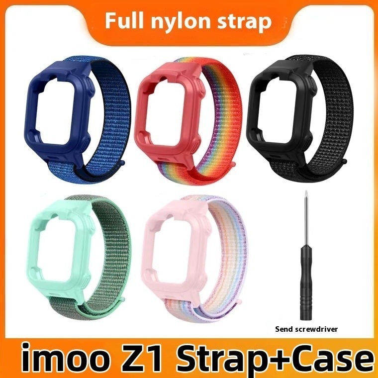 Strap+Case สําหรับ imoo Z1 สายนาฬิกาทอไนลอนสําหรับสาย imoo Z1