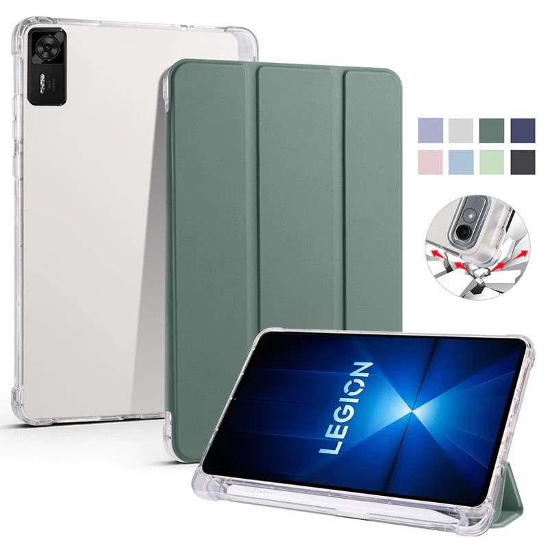 Lenovo Legion Y700 Gen 2 / Y700 Gen 3 8.8 นิ้วเคสพร้อมปากกาสล็อตสมาร์ทพลิกเคสป้องกันแม่เหล็ก