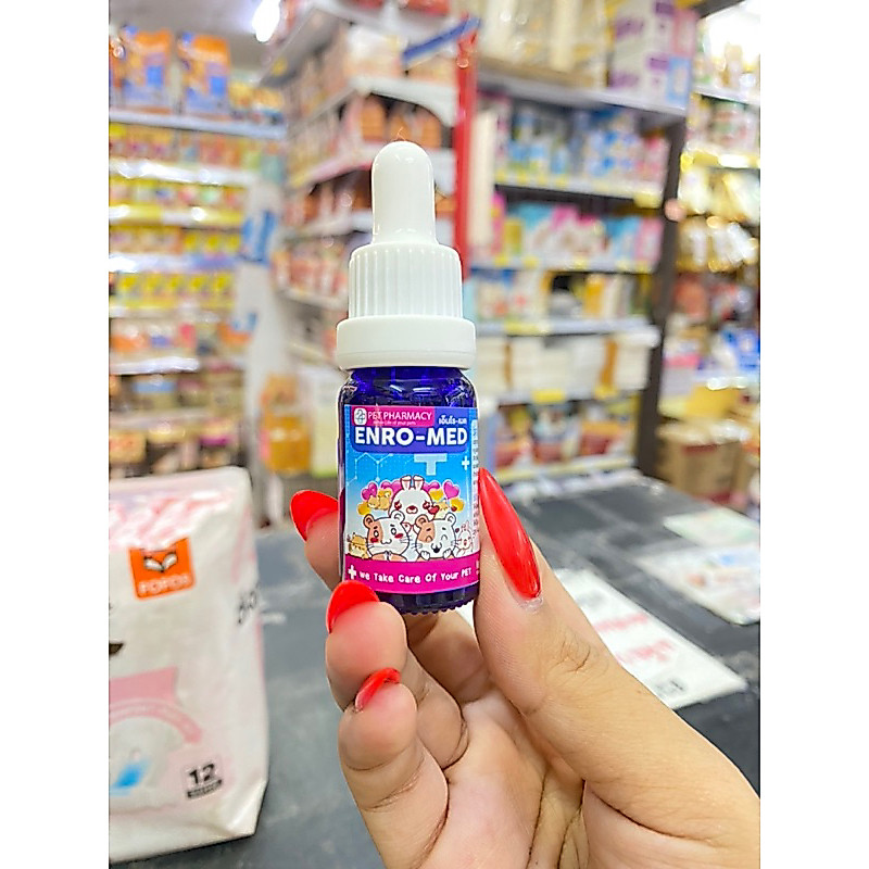 Enro-Med 10ml สำหรับท้องเสีย ลดความเครียดกระต่าย หนู กระรอก ชูก้า สัตว์ฟันแทะ ❌ห้ามใช้กับแมว❌