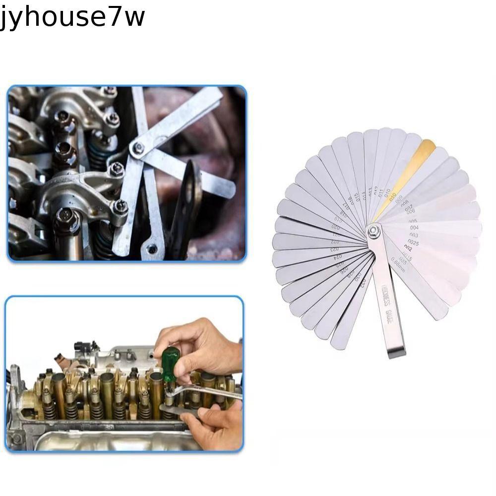 JYHOUSE Feeler Gauge Set, สแตนเลส Dual Marked เครื่องวัดความหนา, เครื่องมือเมตริกขนาดมาตรฐาน SAE Probe Gap เครื่องมือวัดใบมีดการวัด