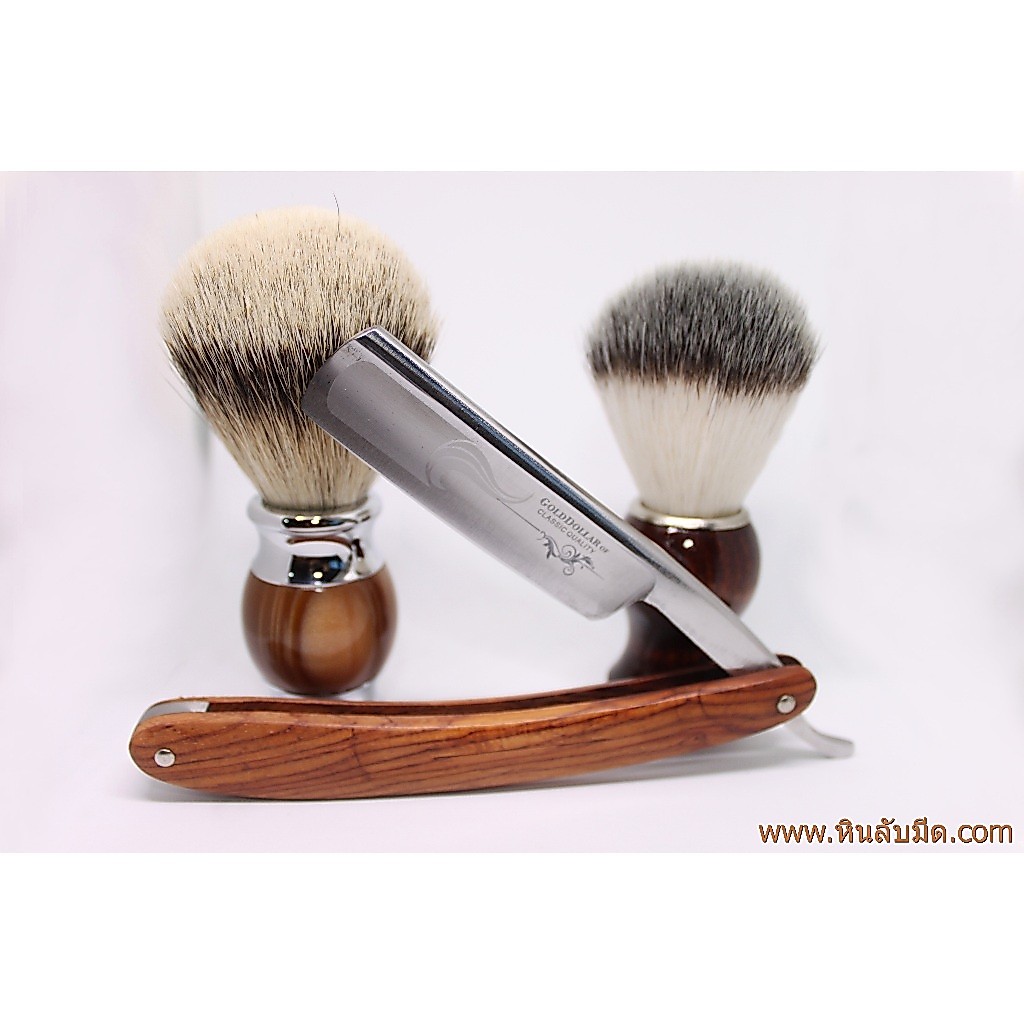 มีดโกนสะบัดหนัง Straight razor Gold Dollar 210
