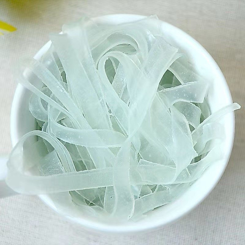 วุ่นเส้นมัน้ทศ ถั่วเขียว วุ้นเส้นจีนแบน เส้นหม่าล่าแบนใส อร่อย ✅100g绿豆凉皮