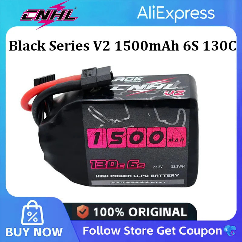 CNHL Black Series V2.0 1500mAh 22.2V 6S 130C Lipo แบตเตอรี่ XT60 ปลั๊กสําหรับ Quadcopter Drone เครื่