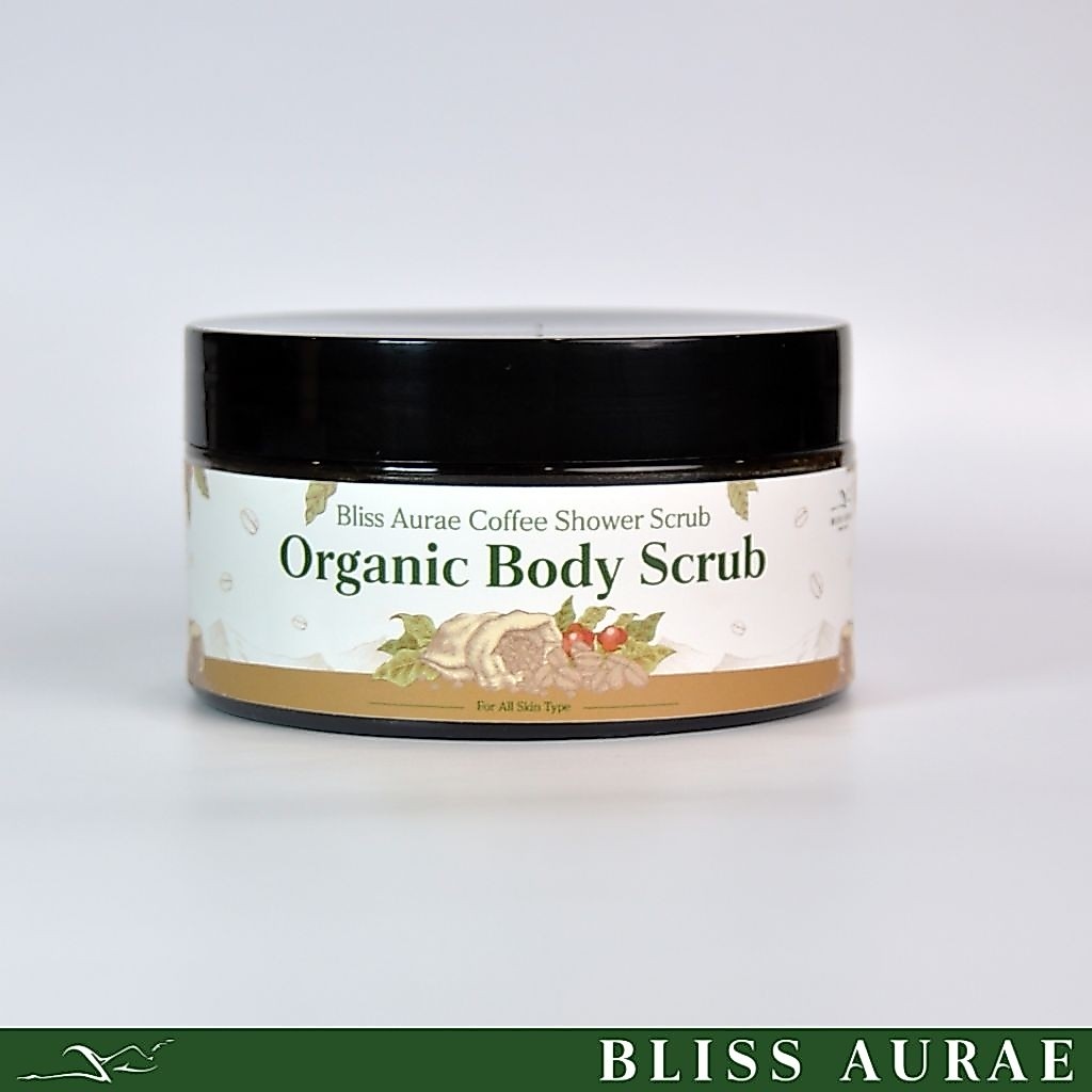 สคลับกาแฟอาบน้ำ Bliss Aurae ขนาด 200 g ทั้งอาบน้ำและขัดตัวในกระปุกเดียวกัน