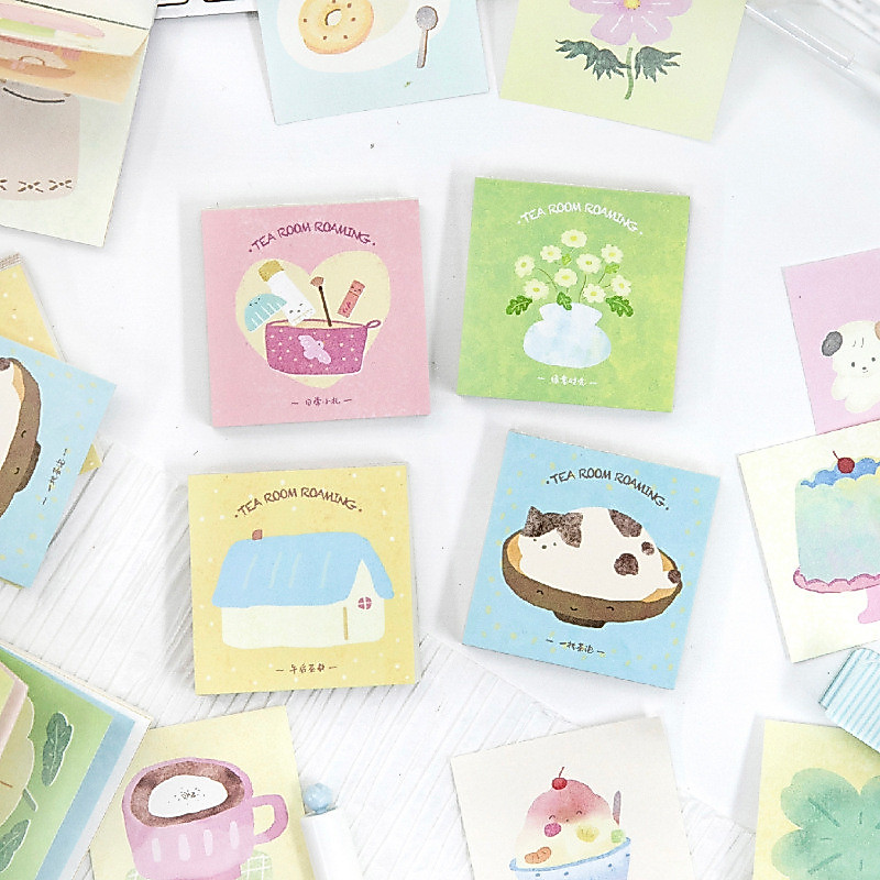 ไดลี่|50ชิ้น/หนังสือการ์ตูนน่ารักคู่มือ ทําเอง พื้นหลังตกแต่งฐานหมายเหตุกระดาษบรรจุการ์ดอวยพรคู่มือตกแต่งฐานนักเรียนคู่มือญี่ปุ่นกระดาษสติก