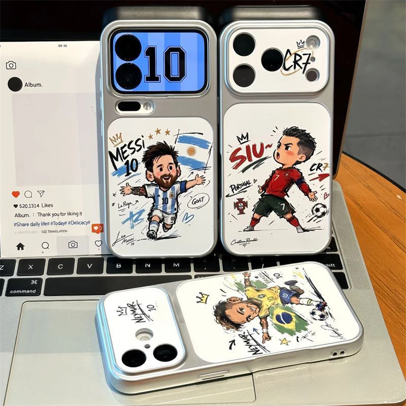 เคสการ์ตูนเวิลด์คัพ เมสซี คริสติอาโน เนย์มาร์ รุ่นล่าสุด สำหรับ iPhone 13 17 11 15 14 17 12 Pro Max 15 14 16 Plus