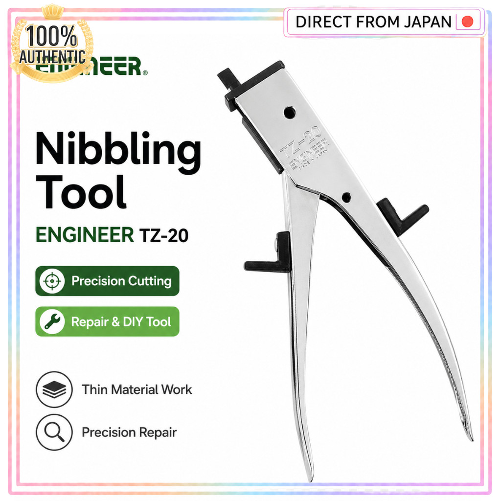 ENGINEER TZ-20 Nibbling Tool Precision Cutting Hand Tool for Repair Work