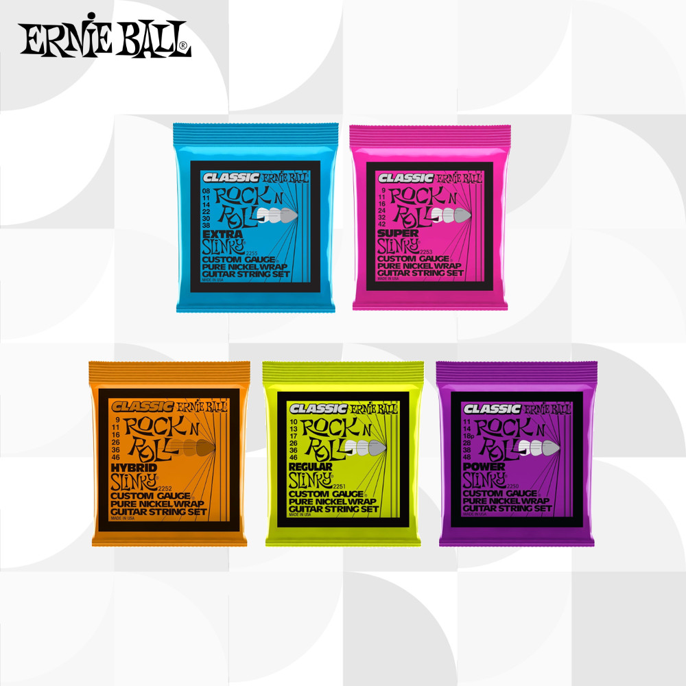 ERNIE BALL Classic 2255/2253/2252/2251/2250 Extra Slinky/Super Slinky/Hybrid Slinky/Regular Power El