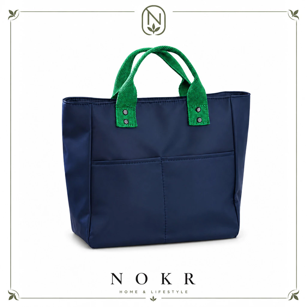 NOKR กระเป๋าใส่อาหารกลางวัน เก็บอุณหภูมิได้ดี ดีไซน์หนาพิเศษกันน้ำ สำหรับคนทำงาน นักเรียน นักศึกษา