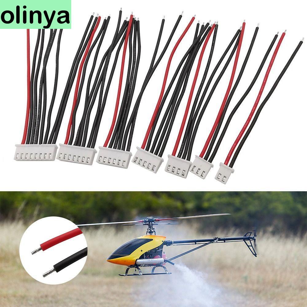 OLINYA RC Lipo แบตเตอรี่ Balancer ปลั๊กชาร์จ, 1S 2S 3S 4S 5S 6S 7S 10 ซม.สายไฟ,เครื่องบิน DIY ซิลิโค