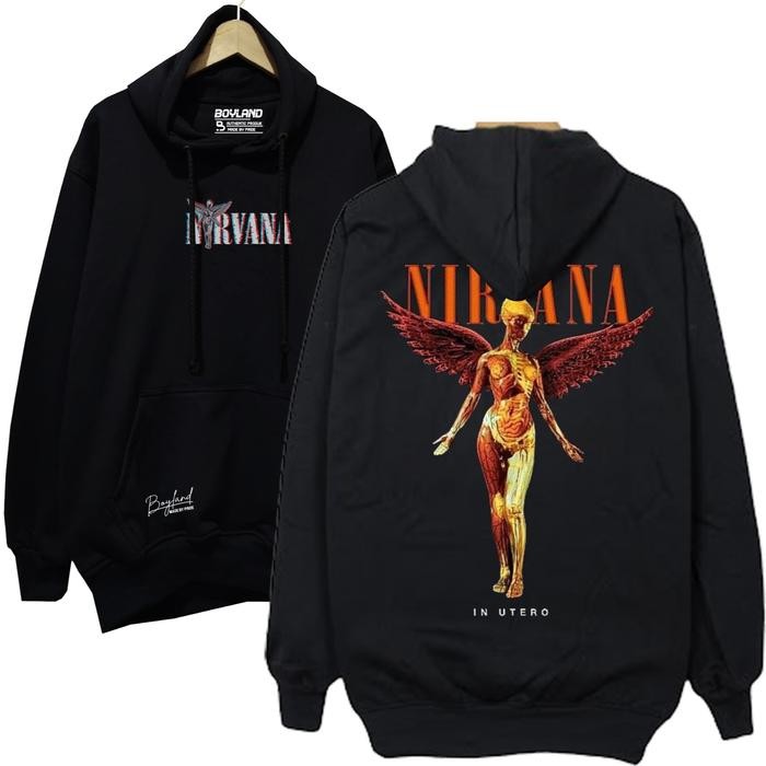 [boxy hoodie] BoyLand Hoodie Musik Band Metal NIRVANA เสื้อกันหนาว Unisex Oblong Basic Casual Authen
