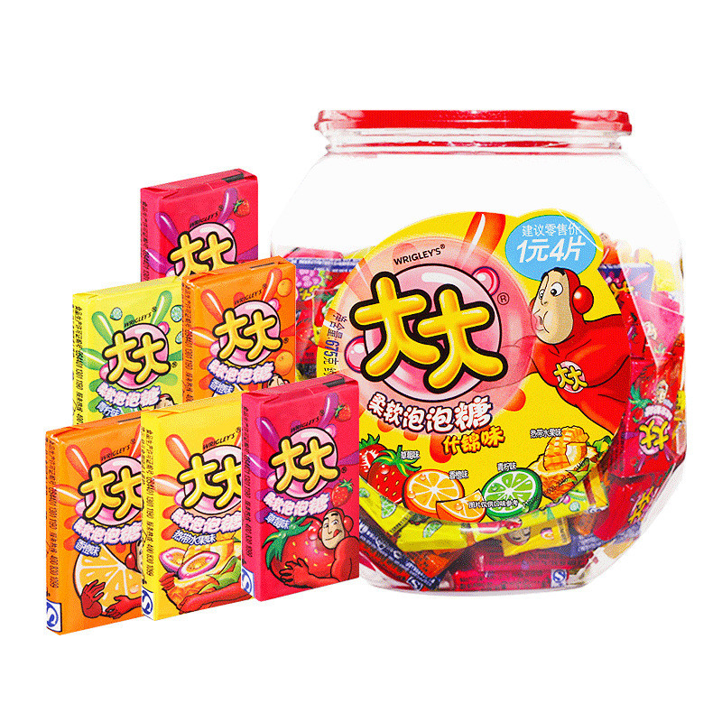 Wrigley Big Big Bubble Gum ประมาณ 150 ชิ้น หมากฝรั่งหมากฝรั่งผลไม้สารพัน Bubble Gum Gummy ซูเปอร์มาร