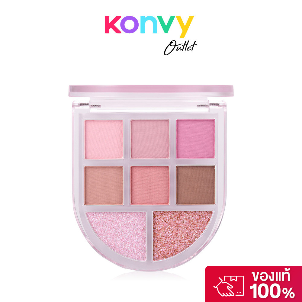 ODBO Romance Mood Eye Palette 6g โอดีบีโอ พาเลทอายแชโดว์ 8 เฉดสี.