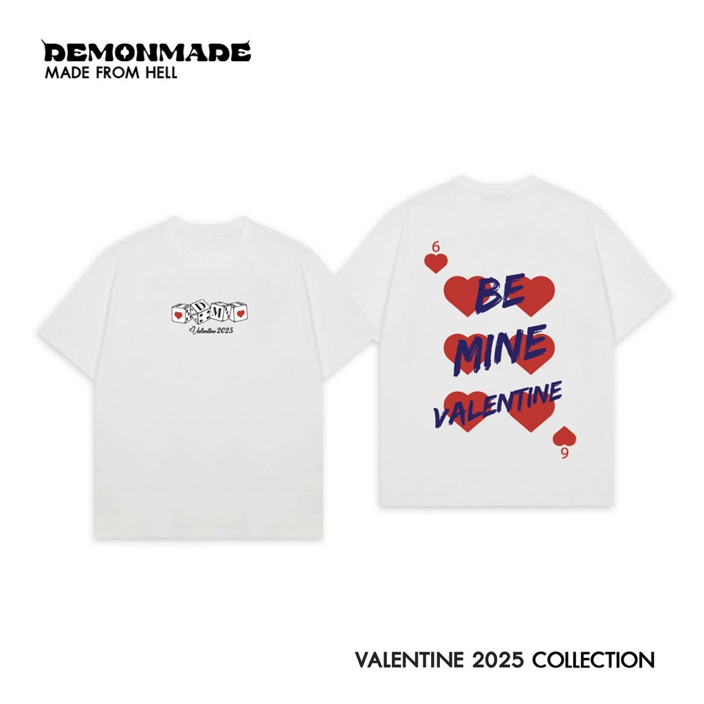 DemonMade  VALENTINE 2025 Collection เสื้อยืดทรงโอเวอร์ไซส์ วินเทจ