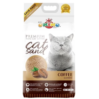 Okiko Premium Tofu Cat Litter ทรายแมวเต้าหู้ธรรมชาติ จับก้อนไว ควบคุมกลิ่นดีเยี่ยม [ขนาด 20 ลิตร] (spl)