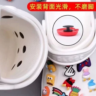 Pop Mart dimoo Hole Accessories อุปกรณ์ diy ตุ๊กตาน่ารักรองเท้าหัวเข็มขัดตกแต่งที่ถอดออกได้รองเท้าการ์ตูนดอกไม้หัวเข็มขัดสามมิติ