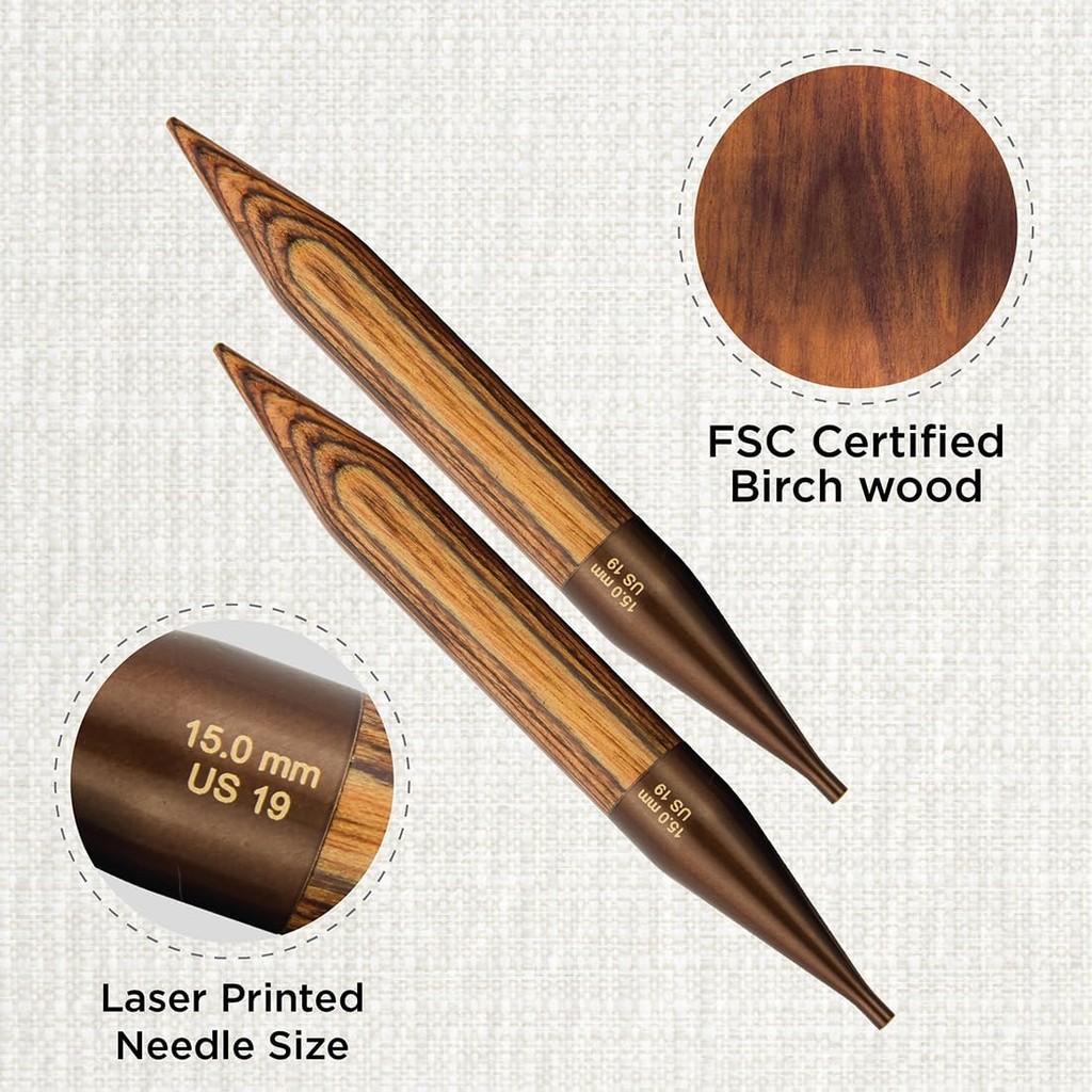 KnitPro Ginger Replacement Circular Needle 5" (13ซม.) | US Size 19 (15mm) FUC3