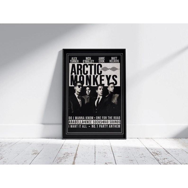 โปสเตอร์Vintage Arctic Monkeys อาร์ตมินคัลสำหรับห้องนอนและ Wohnzimmer