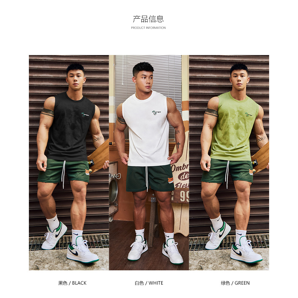 เสื้อแขนกุดผู้ชายสไตล์สมัยใหม่ สำหรับฟิตเนสและกีฬา ลายพิมพ์เก๋จาก TOMATOPAPA — صورة 7