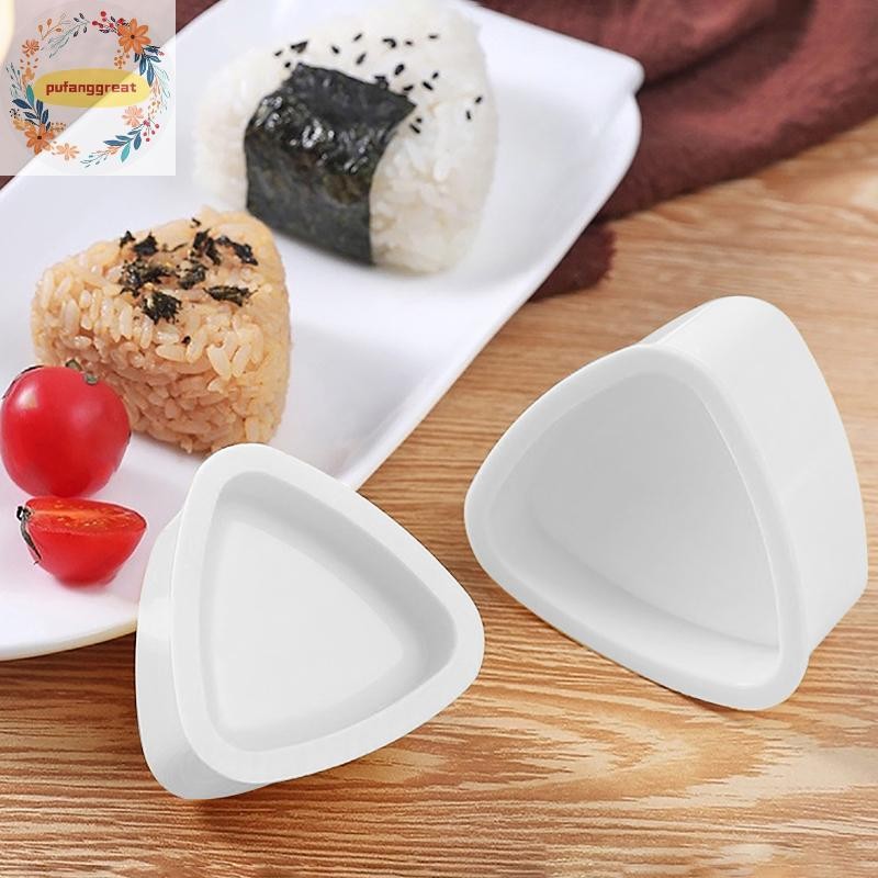 Pufanggreat แม่พิมพ์ซูชิเครื่องทําซูชิข้าวปั้นเกรดอาหารกดสามเหลี่ยมเครื่องทําซูชิแม่พิมพ์ Bento อุปก