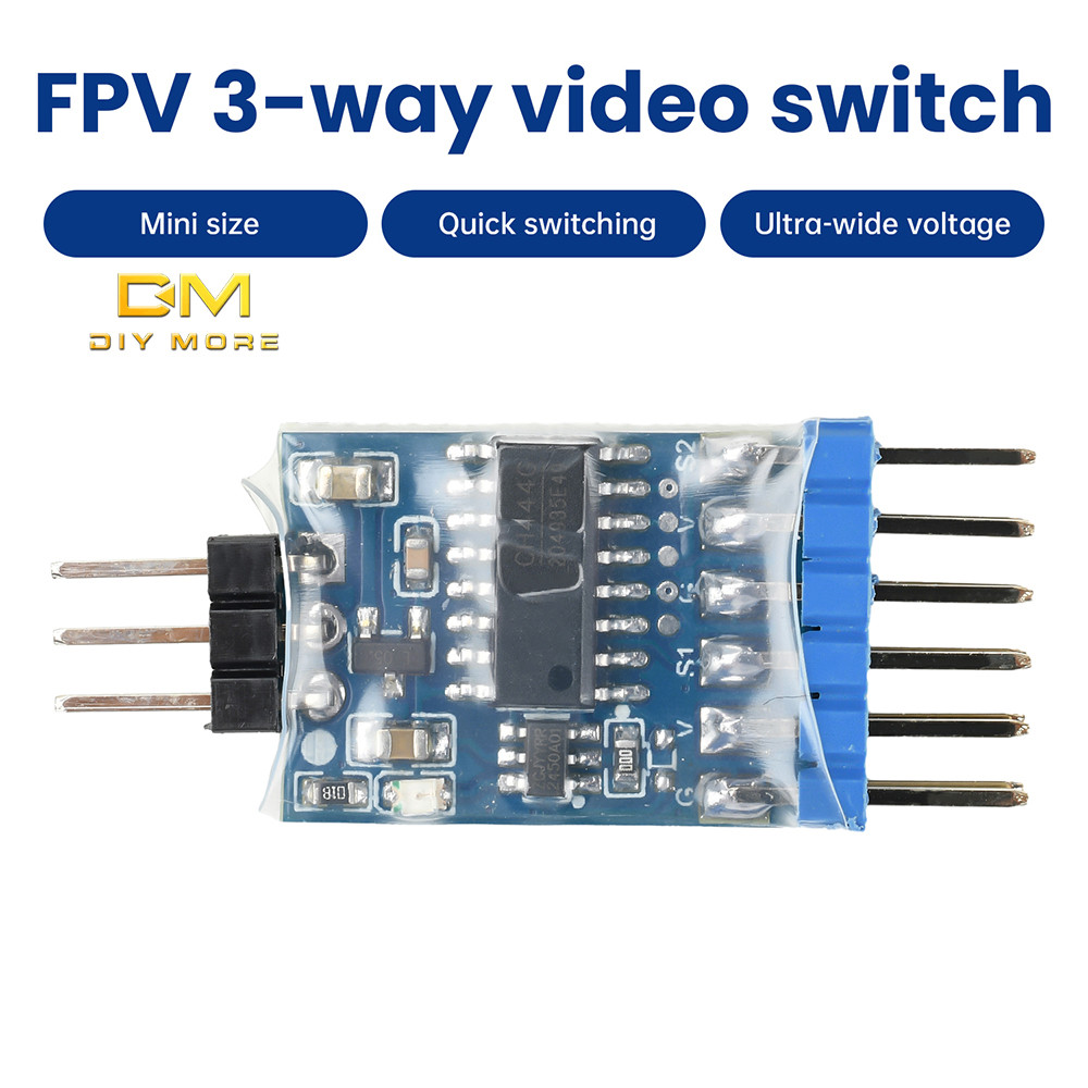 DIYMORE DC 5-12V 2 /3 CH Video Switcher โมดูลสวิตช์วิดีโอสําหรับกล้อง Fpv Crossover