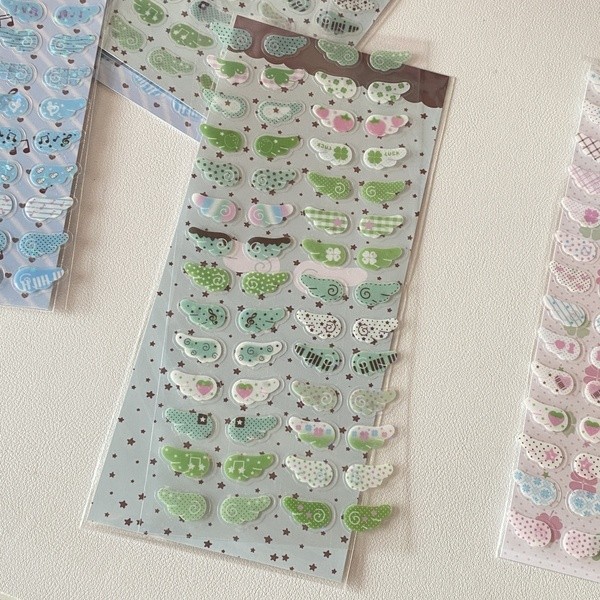 DIY น่ารักการ์ตูน INS Wing Glitter สติกเกอร์ Angel Wings สําหรับสมุดภาพ Journal CCD กล้องหวาน Retro การ์ตูนตกแต่งสติกเกอร์เด็กของขวัญ - รูปที่ 7