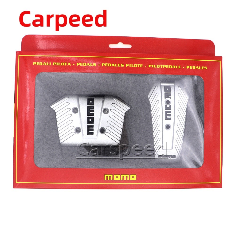 MOMO สไตล์รถ Racing Pedals Universal คู่มือเบรคเท้าเหยียบลื่นสีดําเงินกีฬา Racing Pedals - รูปที่ 5